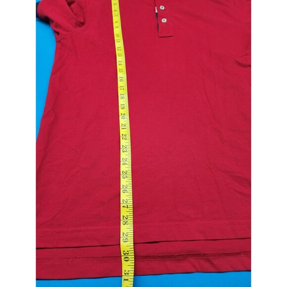 Orvis Men's Pima Cotton Polo Red White & Blue Polo Size M - Picture 6 of 7